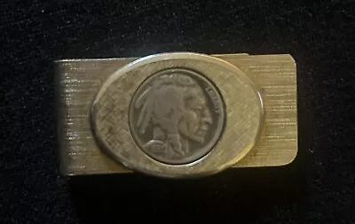 Vintage Buffalo 1930 Nickel Solid Metal Money Clip • $4.99