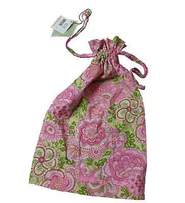 Vera Bradley PETAL PINK Floral Bag Travel/Gift Bag Drawstring Bag • $9