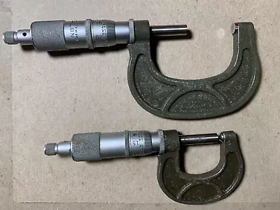 Set Of 2 NBT New Britain Tool Micrometers 0-1  1-2  USA • $45