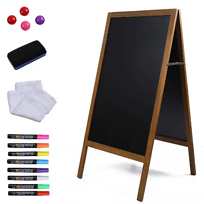 2-Side Rustic Magnetic A-Frame Chalkboard Sign Extra Large 40x20  Free Standing • $56.99