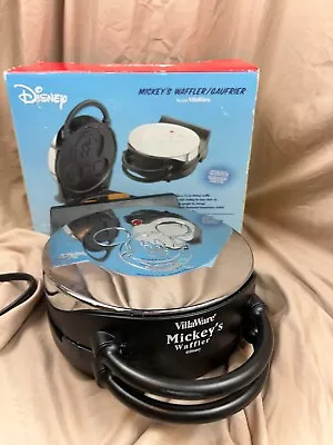 VillaWare Mickey's Waffler Mouse Single Waffle Maker Model C-5555-01 Disney EWC • $24.99