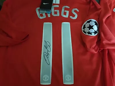 £89.99 • Buy Ryan Giggs Signed Man Utd 2008 CL Final Shirt  **PRIVATE SIGNING **