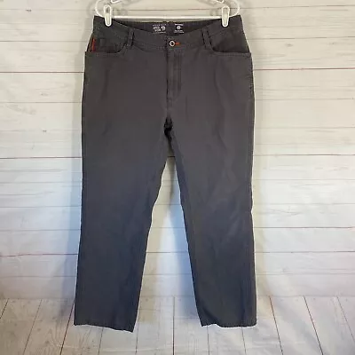 Mountain Hardwear Mens Straight Leg Pants Sz 34 Gray Cotton Canvas Actual-34x31 • $20