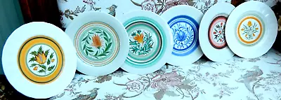 6 Gladstone Pottery Museum Longton Stoke Dinner Plates 27cm Hand Painted Signed • £42.50