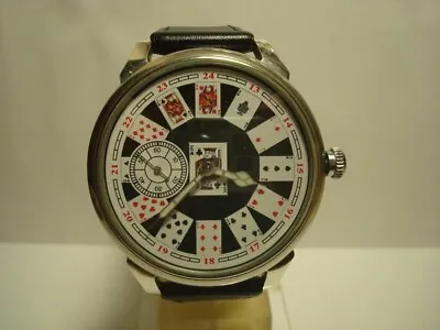 Vintage Molniya Watch Mechanical Wrist Play Cards Russian Soviet Molnja Rare 20c • $220