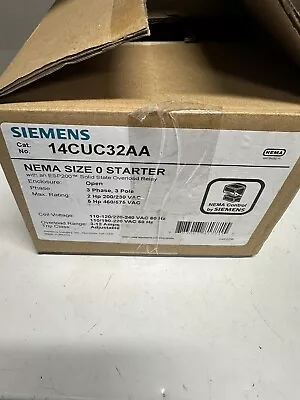 Siemens 14CUC32AA Motor Starter Nema Size 0  3 Phase Starter 3-12 Amp • $240