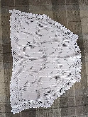 Vintage White Cotton Crochet Cover • £1