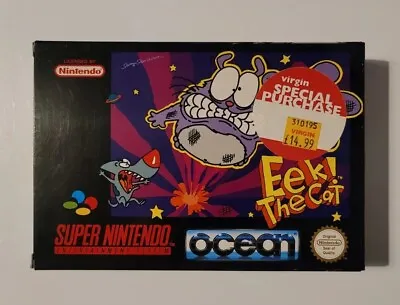 Eek! Eek The Cat - Super Nintendo SNES Game - Boxed - PAL • £26