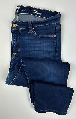 🌟 7 For All Mankind Women’s Jeans Slim Cigarette Size 29 Medium Wash (Read) • $9.99