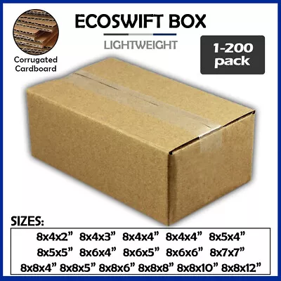 8  Corrugated Cardboard Boxes Shipping Supplies Mailing Moving - Choose 15 Sizes • $28.99