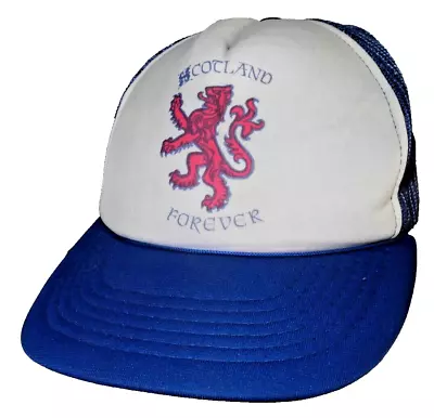 Scotland Forever Vtg Baseball Hat Cap  Trucker Blue Snap Back Mesh Back • $19.99