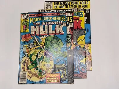 Bronze Age Comics 1978/79/80 Marvel Super Heroes 75 76 78 91 Lot Of 4 Comics • $3.96