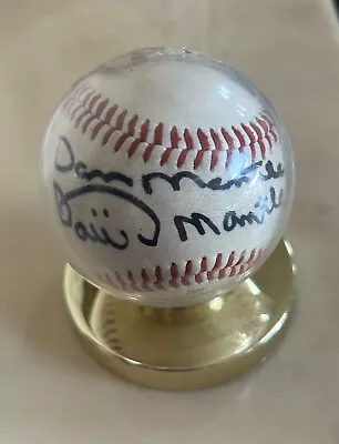 Mickey Mantle Sons Dan & David Mantle Hand Autographed Signed OML Baseball • $19.99