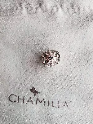 CHAMILIA 925 Silver & Crystal FROZEN LET IT GO Snowflake Charm Bead • £20