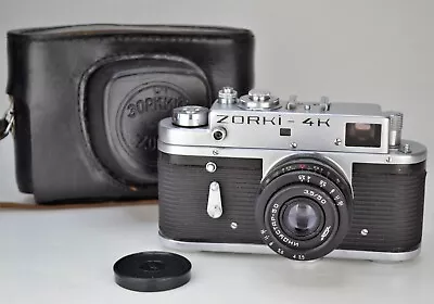 EXPORT USSR  ZORKI 4K  RANGEFINDER CAMERA + INDUSTAR-50 Lens F3.5/50 M39 (3) • $119.99