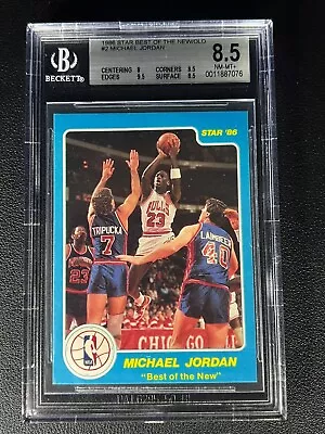 Michael Jordan Bgs 8.5 1986 Star Best Of The New Old #2 Rookie Bulls Hof Rc 7076 • $511