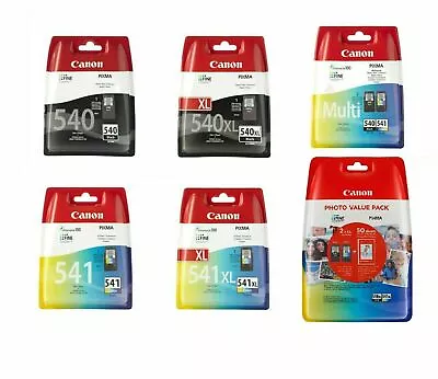 Genuine Canon PG-540/540L/540XL Black CL-541/541XL Colour Ink Cartridges Lot • £19.99