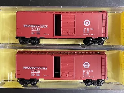 N Scale Micro-trains Set/2 Pennsylvania Box Cars Special Run #71419 & #71065 1 • $29.95