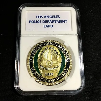 LOS ANGELES LAPD POLICE GOLD FINISH DEPARTMENT Challenge Coin 40mm New! • £13.99