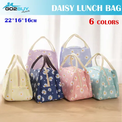 $7.95 • Buy Daisy Oxford Portable Insulated Thermal Cooler Lunch Box Picnic Case Storage Bag