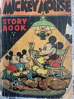 Mickey Mouse Story Book 1933 Vintage With Mickey Mouse Pen • $8.86