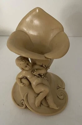 £5 • Buy CPO Retro Cherub Cornucopia Horn Of Plenty Trumpet Vase- 1977 