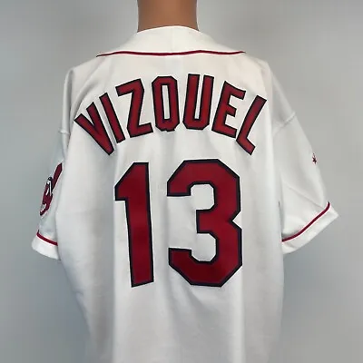 Russell Authentic Omar Vizquel Cleveland Indians Jersey Vtg 90s MLB Diamond 52 • $279.99