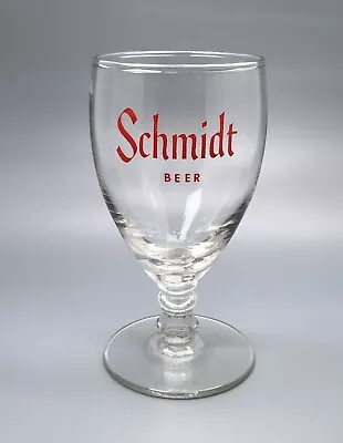 Schmidt Beer Glass Goblet / Vtg Barware Advertising / Man Cave Bar Drink Decor • $28.95