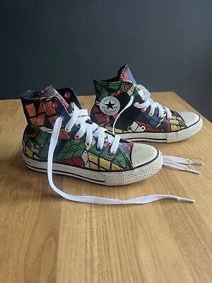 Converse Limited Edition Rubik’s Cube Hi Top Trainers Kids Youth Size 2 • £20