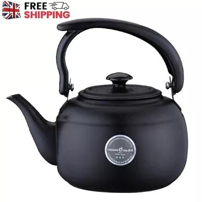 1L Stainless Steel Tea Kettle Stove Top Kettle Teapot Kitchen Tea Stovetop Black • £12.59