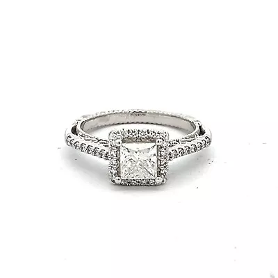 VERRAGIO Princess Cut Diamond Engagement Ring 18k White Gold Ring • $1796.25