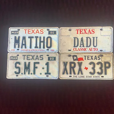 Lot Of 4 Used License Plates Mixed Lot Personalized Vanity Passenger • $48