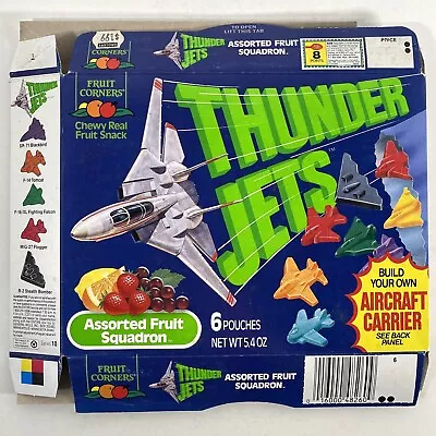Thunder Jets Vintage 1989 Assorted Fruit Squadron General Mills Empty Snack Box • $49.99