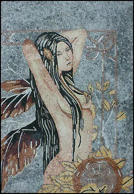 Mermaid Sensual Fairy Fantasy Art Marble Mosaic • $909