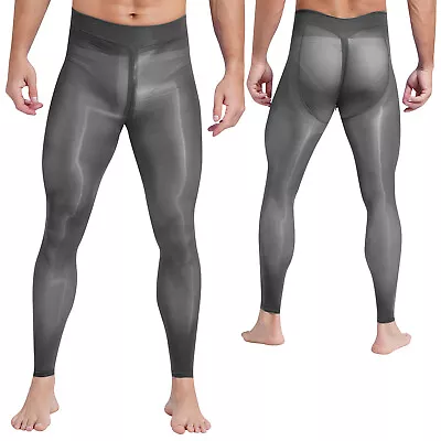 Mens Tights Sissy Pants Solid Color Pantyhose Stretchy Clubwear See-through • $10.33