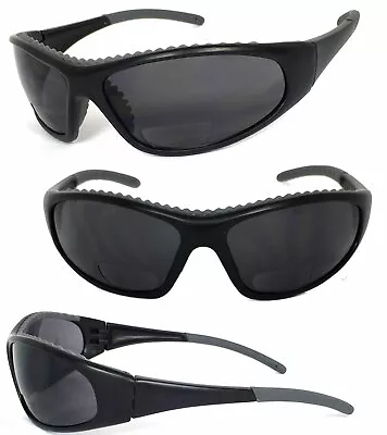 Bifocal Riding Motorcycle Saftey Glass Sunglasses Sun Readers W/ Rubber Pad RE66 • $11.99