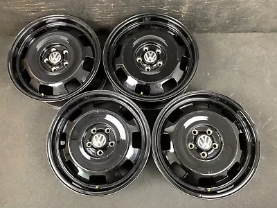 $895 • Buy (4) VW Volkswagen Beetle Original Black Wheels Rims 17  5C060125MAX1 Hol.69937