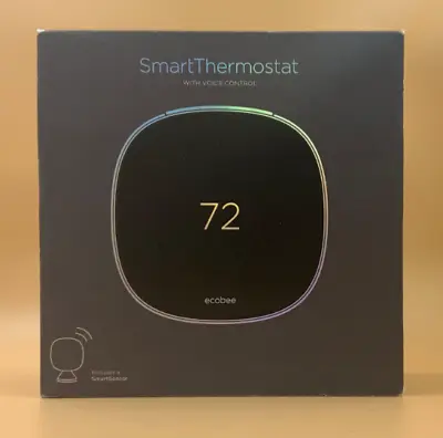 Brand New Ecobee Smart Thermostat With Voice Control - Black Sealed • $125.99