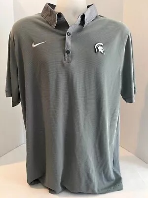 Michigan State Spartans Nike Dri-Fit Golf Polo Shirt Mens Size XL NCAA • $18.99