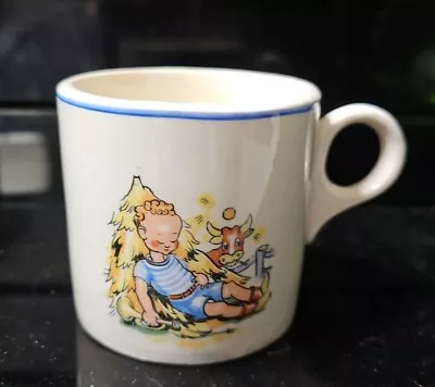 Vintage Little Boy Blue Nursery Rhyme Ceramic Cup Mug Childs Children Cow Sheep • $8