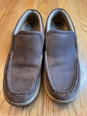 Margaritaville J Buffett Havana Leather Slip On Loafer Boat Shoe SZ 12 Key West • $19.99