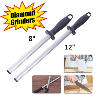 $23.19 • Buy Best Diamond Knife Sharpener Sharpening Steel 266/300mm 8''/12  Oval