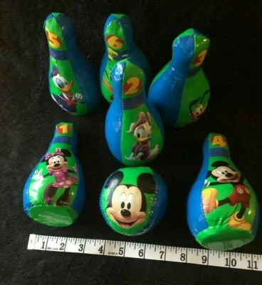 £12.77 • Buy Disney Mickey Mouse And Friends 6 Skittle & Ball Soft Play Toy Set
