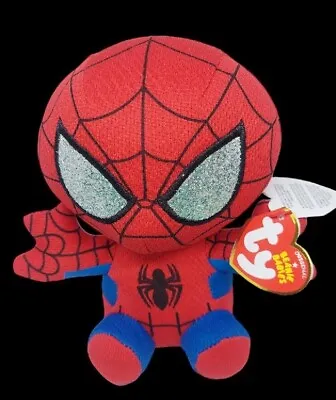 £6.59 • Buy Ty Marvel Spider-Man Beanie Baby Plush Soft Toy - 6  Avengers Shiny Eyes