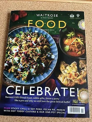 £1.50 • Buy Waitrose FOOD Magazine November 2021  - CELEBRATE - New/Unread