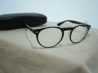 RAY BAN BLACK ROUND EYEGLASS FRAMES RB 52832034 Plastic Clear • $36