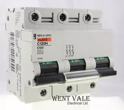 £85 • Buy Merlin Gerin Multi 9 18469 C120HC3100 - 100a Type C Triple Pole Heavy Duty MCB