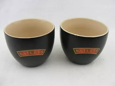 Baileys Irish Cream Black & Brown Coffee Mugs X 2 Dessert Icecream Mugs • $18.99