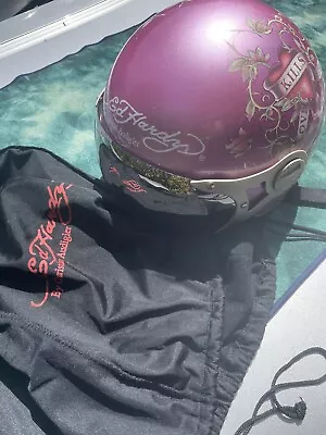 Ed Hardy Christian Audigier Pink Motorcycle Helmet  Dot XXL • $200