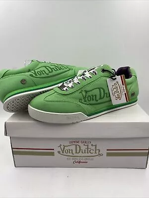 🔥🔥Von Dutch Big Kids Schwartz Sneakers Lime Green Size 6 New In Box • $45